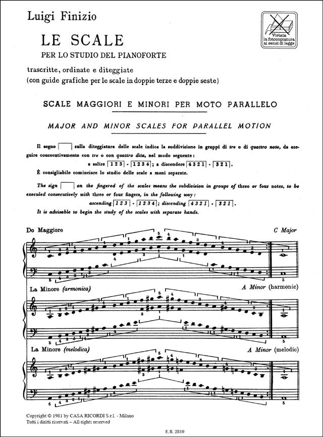 Le Scale Per Lo Studio Del Pianoforte - Trascritte, Ordinate E Diteggiate (Con Guide Grafiche) - pro klavír